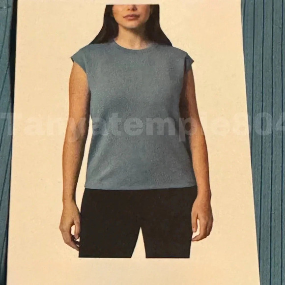 Mondetta Ladies' Soft Ribbed Short Sleeve Active Top, Adriatic Blue X-Large - Picture 2 of 11